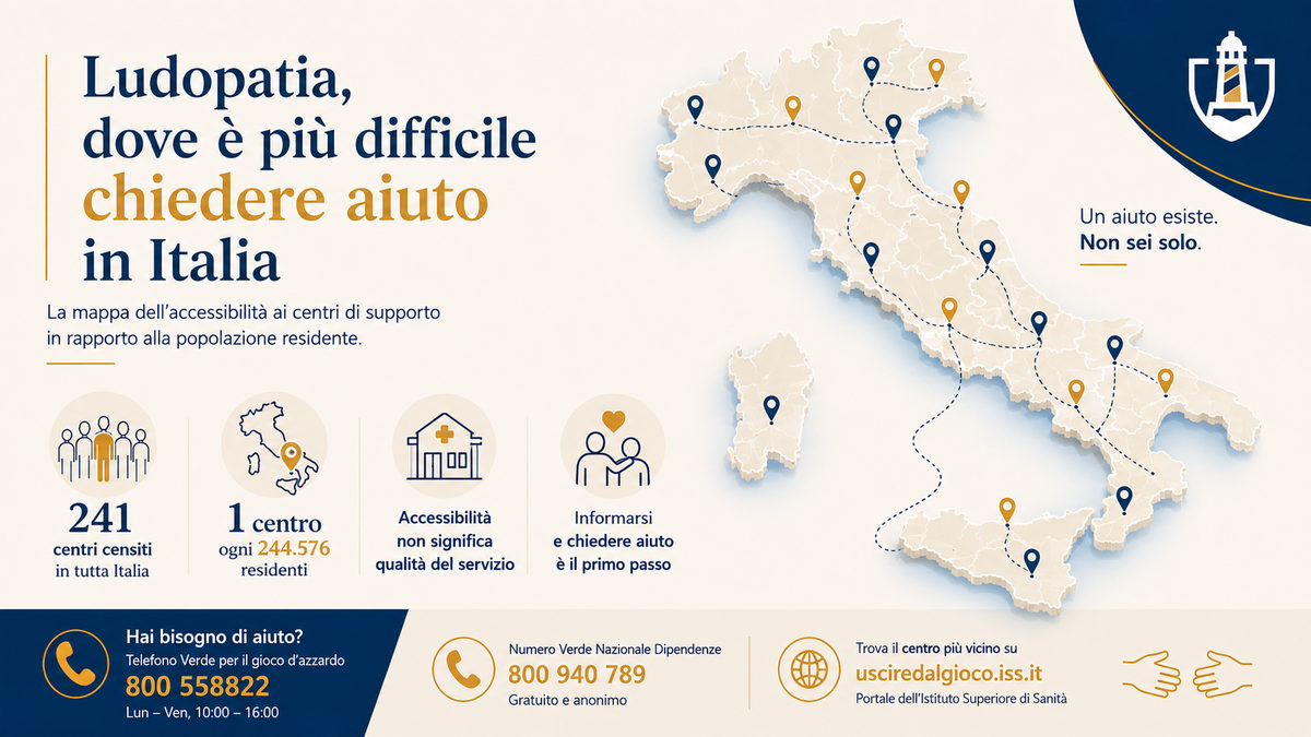 Accesso all’aiuto per il disturbo da gioco d’azzardo in Italia